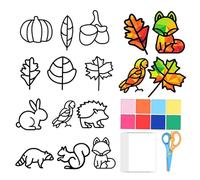 MisFun 57 Pezzi Kit Artigianale di Ghirlande Autunnali, Artigianali Autunnale Set, Ghirlanda Autunnale Decorazioni, Decorazione per Finestre di Autunno per Ringraziamento Natale Festa (Animale)