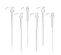 MisFun 6 Pezzi Dispenser a Pompa per Sciroppo, Dispenser Di Sciroppo Per Drink Succhi, Dispenser per Sciroppi, per Bottiglie da 500 ml a 1000 ml, Viene Fornito con Tubi Lunghi (Bianco)
