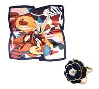 MisFun Bandana, Foulard Donna Seta, Sciarpa per la Testa, Sciarpa Quadrata in Seta 90 x 90cm, Turbante Donna, Foulard Capelli Donna, per Borsa Avvolgenti per Dormire Foulard Copricapo Scialle