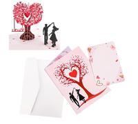 MisFun Biglietto Auguri Matrimonio 3D Invito a Nozze Pop Up con Busta, Biglietto di Auguri Pop-Up 3D, Bigliettos di San Valentino per Compleanno Matrimonio Anniversario Fidanzamento Coppia
