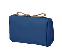 MisFun Borsa da Toilette da Viaggio, Mini Pochette Trucchi in Nylon, Portatile Sacchetto Trucco Viaggio per Donne, Beauty Case da Viaggio Impermeabile Piccola Borsa Cosmetica per Viaggi, Uscite Blu