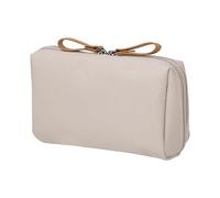 MisFun Borsa da Toilette da Viaggio, Mini Pochette Trucchi in Nylon, Portatile Sacchetto Trucco Viaggio per Donne, Beauty Case da Viaggio Impermeabile Piccola Borsa Cosmetica per Viaggi, Uscite Cachi
