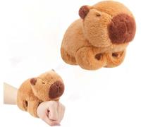 MisFun Capibara - Braccialetto schiaffo per bambini, in peluche di Capibara, capybara, giocattolo di peluche capybara per bambine, per Natale, feste di compleanno (19 cm)