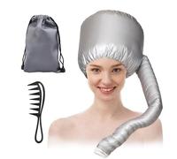 MisFun Casco Asciugacapelli, Cuffia Termica per Capelli, Casco Capelli, Casco per Asciugatura, Capelli Asciutti Rapidamente, con Pettine, Custodia, per Asciugatura Acconciatura Arricciatura, Grigio