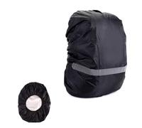 MisFun Copri Zaino per Pioggia, Coprizaino Impermeabile, Coprizaino Antipioggia, Parapioggia per Zaino, Zaino Impermeabile, con Striscia Riflettente per All'aperto, Alpinismo, Ciclismo(Nero, L)