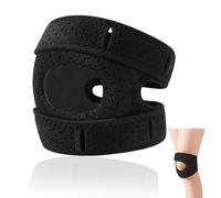 MisFun Ginocchiera Rotulea, Supporto Fascia per Ginocchio Sportiva per Uomo Donna, Ginocchiere Sportive Traspiranti, Regolabile Ginocchiere Ortho Rotule, per i Corridori, Tennis, Artrite Rotula(Nero)