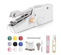 MisFun Macchina da Cucire, Sewing Machine, Macchina da Cucire Portatile, Mini Macchina da Cucire, Cucitrice Portatile per Tessuti, Adatta a Principianti, per Vestiti, Tessuto, Casa e Viaggio