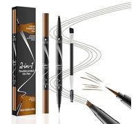 MisFun Matita Sopracciglia, Matita Microblading Sopracciglia, Matita Sopracciglia Waterproof, Matita Per Sopracciglia A Doppia Estremità, Per un Look Naturale e un Risultato Duraturo (Marrone Chiaro)