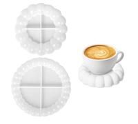 MisFun Stampi per Resina Epossidica, Vassoio Stampo in Resina Kit, Stampi in Silicone per Resina, Stampo per Resina Sottobicchieri, Stampi per Vassoi di Resina, per Fai Da Te Fare Coaster Vassoio (A)