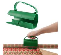 MisFun Taglia Carta Regalo, Wrapping Paper Cutter, Tagliacarta per Rotolo, Taglia Carta Tubolare, Taglierina per Carta Scorrevole con Maniglia, per Natale, Halloween, Compleanno(Verde)