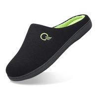 Mishansha Ciabatte Casa Invernali Uomo Pantofole Memory Foam Caldo Comode Antiscivolo Home Scarpe Interno e Esterno Nero 46/47