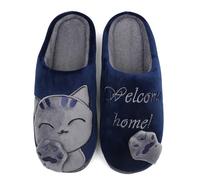 Mishansha Ciabatte Donna Invernali Uomo Gatto Calde Gr.35-44 EU | Peluche Ciabatte,Slippers da Casa,Leggere,Morbide,Comode,Antiscivolo,Interno All'aperto