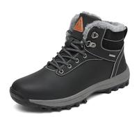 Mishansha Donna Stivali Invernali Caloroso Uomo Stivaletti da Neve Impermeabile Antiscivolo Scarpe da Trekking Outdoor Scarponi da Montagna Nerocarbonio Gr.38