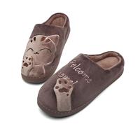 Mishansha Inverno Pantofole Uomo Donna Peluche Caldo Marrone 41/42EU