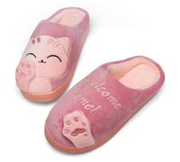 Mishansha Inverno Pantofole Uomo Donna Peluche Caldo Rosso 37/38EU
