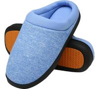 Mishansha Pantofole Casa Uomo Donna Schiuma di Memoria Caldo Inverno Ciabatte Azzurro, Gr.39 EU