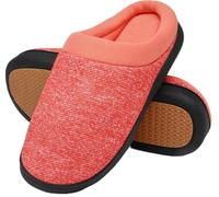 Mishansha Pantofole Casa Uomo Donna Schiuma di Memoria Caldo Inverno Ciabatte Papavero, Gr.36 EU