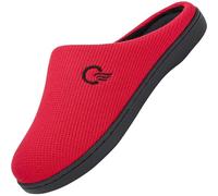 Mishansha Pantofole da casa per Donna Bicolore in Memory Foam Inverno Peluche Scarpe Morbido Confortevole e AntiscivoloDonna Rosso 42/43 EU
