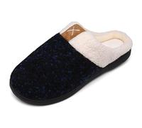 Mishansha Pantofole Invernali Donna Uomo Calde Morbide Antiscivolo Peluche Ciabatte da Casa,Blue,42/43 EU