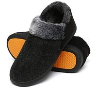 Mishansha Pantofole Uomo Invernali Ciabatte Uomo Invernali da Casa Calde Ciabatte Casa Peluche Babbucce Memory Foam Pantofole Chiuse Nero Fumoso,Gr.39