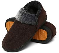 Mishansha Pantofole Uomo Invernali Ciabatte Uomo Invernali da Casa Pantofole Calde Ciabatte Casa Peluche Babbucce Memory Foam Pantofole Chiuse Caffè,Gr.45