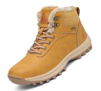 Mishansha Scarpe Donna Invernali Stivaletti Invernali Scarponcini Invernali Impermeabili Stivali da Neve Giallo,GR.37