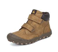 Mishansha, scarpe sportive per bambini, con chiusura in velcro, per trekking e camminate, Marrone (marrone), 32 EU