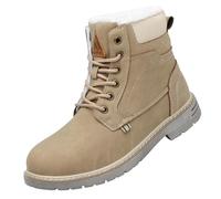 Mishansha Scarponcini Uomo Invernali Stivali da Neve Donna Impermeabili Escursionismo Scarpe, Cachi 41