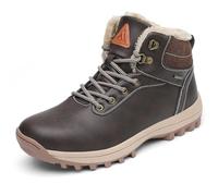 Mishansha Stivaletti Donna Invernali Scarpe Impermeabili Stivali Uomo Neve Scarponcini Comode Outdoor Scarponi Invernali Caldo Stivaletti Trekking Marrone, Gr.40