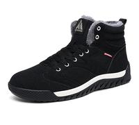 Mishansha Stivali da Inverno per Uomo Caldi Antiscivolo Scarpe da Neve Uomini Resistente all'Acqua Comodo Stivali Allacciati Trekking Campeggio Outdoor, Nero 44