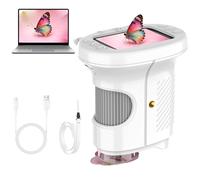 Misilmp Microscopi per Bambini, Zoom 1000X USB Digitali con Schermo IPS da 2.4" Mini Microscopio Portatili Tascabile con Fotocamera con 8 LED per Bambini, Compleanno, Natale Oltre i 3 (Bianco)