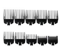 Misimain Set di 10 protezioni per tagliacapelli compatibili con Wahl, Andis, e altre lunghezze di taglio da 1/16" a 1", nero