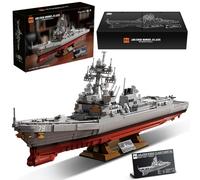 MISINI M7021 Arleigh Burke-Class - Set di mattoncini da costruzione 1:200, 3601 pezzi, modello di nave da guerra USN, grande nave da battaglia MOC, giocattolo regalo per appassionati militari e adulti