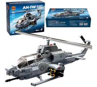 MISINI M8024 AH-1W Super Cobra Set di blocchi da costruzione per elicotteri armati, 958 pezzi, kit di costruzione di elicotteri militari medio 1:35, per modellismo aeroplano, regali e collezioni