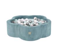 MISIOO Bagno per palle con fiori/nuvola per neonati e bambini, 95 x 30 cm, tessuto di alta qualità, per bambini a partire da 1 anno, 200 palline, perfetto per bambini e divertimento