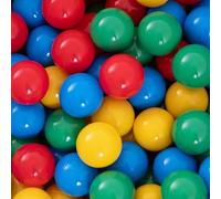 MISIOO Palline da bagno per palline, 600 pezzi, multicolore, diametro 6 cm, palline di plastica in 100% LDPE, rosse, verde, blu, giallo, perfette per divertirsi in camera dei bambini