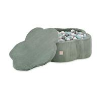 MISIOO Piscina con palline di fiori/nuvola per neonati e bambini - 95 x 30 cm - Tessuto di alta qualità - Piscina di palline per bambini a partire da 1 anno - Include tappetino e 200 palline