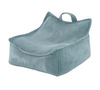 MISIOO Pouf per bambini, Puffy Square, poltrona per bambini, in velluto, ideale per la cameretta dei bambini, facile da lavare, luce ed elegante, 77 x 67 x 50 cm, blu