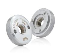 MISIQIMA 2 dadi a sgancio rapido argento, smerigliatrice angolare M14, dado a sgancio rapido, adatto per smerigliatrici angolari come AEG, Black & Decker, Dewalt, Flex, Hitachi, Metabo, Makita ecc