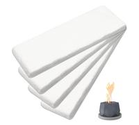 MISIQIMA 4 pezzi di lana ceramica per bioetanolo, tappetino in fibra di ceramica, etanolo brucia uniformemente e prolunga il tempo di combustione per doratura, caminetti, focolare (30 x 10 x 2,5 cm)