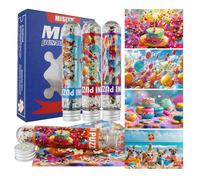 MISITU Confezione da 4 mini puzzle da 150 pezzi per adulti - compleanno colorato - puzzle da viaggio come decorazione per la casa