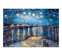 MISITU Puzzle da 2000 pezzi per adulti, "Notte stellata nel fiume Rodano" di Vincent Willem Van Gogh, puzzle artistico per bambini dai 14 anni in su