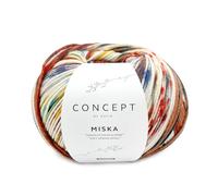 MisKA SOCKS by Concept di Katia, gomitoli da 150 grammi 400 metri (Blu-Camel-Ocra (103))