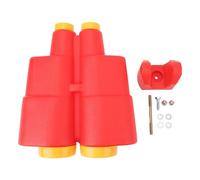 Miskall Binocolo per Bambini, binocolo educativo in plastica Durevole Giocattolo per esplorazione all'aperto, osservazione della Natura, Colore Rosso, Include Accessori