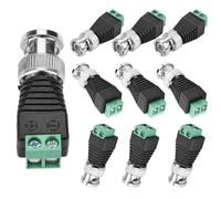 Miskall BNC Terminal Block, Verde Connettore Maschio Coassiale per Videocamera CCTV, Adattatore Cavo Terminale per Cablaggio Reti - 10 pcs