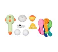 Miskall Breathing Exerciser Toys for Kids Sensory Toy Sensory Cine Educational Development Floating Blow Pipe Balls con 6 Palloncini (Verde)