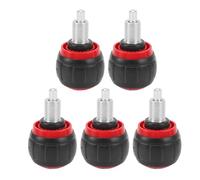 Miskall Exercise Bike Pull Pin Spring Knob Replacement Parts, 5PCS Iron Plastic Universal Quick Release Adjustment Knob for Fitness Equipment Home Gym Machines (Nero Rosso)