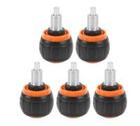 Miskall Exercise Bike Pull Pin Spring Knob Replacement Parts, 5PCS Iron Plastic Universal Quick Release Adjustment Knob for Fitness Equipment Home Gym Machines (Nero e Arancione)