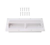 Miskall Exhaust Ventilation Cover ABS Automatic Wind Proof Damper Lockable Range Vent Cover for RV Home (White)