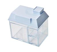 Miskall Organizer da scrivania a forma di casa, scatola portaoggetti innovativa e carina per articoli di cancelleria e organizzazione di trucchi per dormitorio femminile in robusto (Azul)